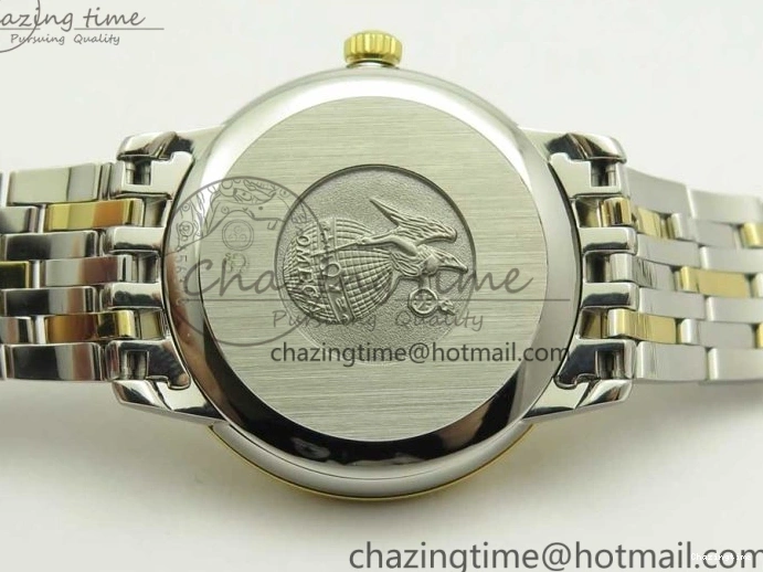 0523 Attractive De Ville Prestige Ladies 32.7mm SS MKF 1:1 Best Edition White Dial Roman Markers on SS YG Bracelet MIYOTA 7965
